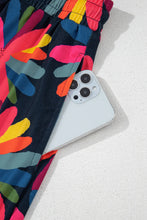 Load image into Gallery viewer, Plus Size Printed Round Neck Top and Drawstring Pants Set