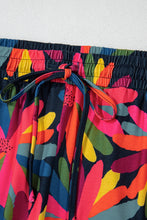 Load image into Gallery viewer, Plus Size Printed Round Neck Top and Drawstring Pants Set