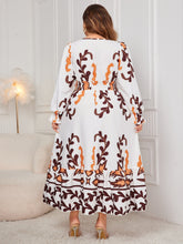 Load image into Gallery viewer, Honey Plus Size Printed Surplice Flounce Sleeve Dress