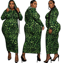 Load image into Gallery viewer, Printed Hooded Long-sleeved Dress
