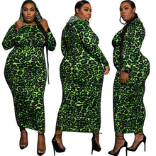 Load image into Gallery viewer, Printed Hooded Long-sleeved Dress