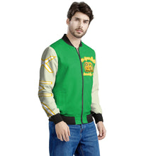 Load image into Gallery viewer, Green with Cream sleeves Bomber Jacket