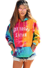 Load image into Gallery viewer, Not Today Satan Tie Dye Hoodie