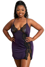Load image into Gallery viewer, Lace Stitching Snake Print Plus Size Babydoll