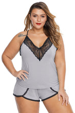 Load image into Gallery viewer, Plus Size Pajamas Cami Shorts Set