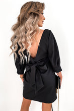 Load image into Gallery viewer, Bow Backless Mini Dress
