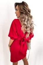 Load image into Gallery viewer, Bow Backless Mini Dress