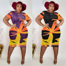 Load image into Gallery viewer, Korean Print Gauze Short Sleeve Dress