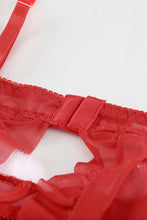 Load image into Gallery viewer, Plus Size Christmas Night Marabou Neckline Babydoll Set