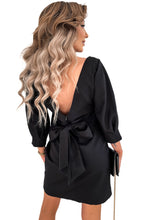 Load image into Gallery viewer, Bow Backless Mini Dress