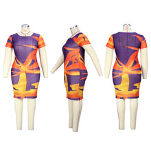 Load image into Gallery viewer, Korean Print Gauze Short Sleeve Dress