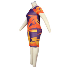 Load image into Gallery viewer, Korean Print Gauze Short Sleeve Dress

