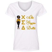 Load image into Gallery viewer, AFRO QUEEN V-Neck T-Shirt
