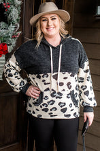 Load image into Gallery viewer, Colorblock Pockets Plus Size Hoodie
