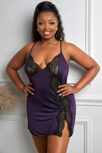 Load image into Gallery viewer, Lace Stitching Snake Print Plus Size Babydoll

