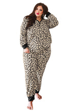 Load image into Gallery viewer, Plus Size V Neck Top And Sweatpants Lounge Set
