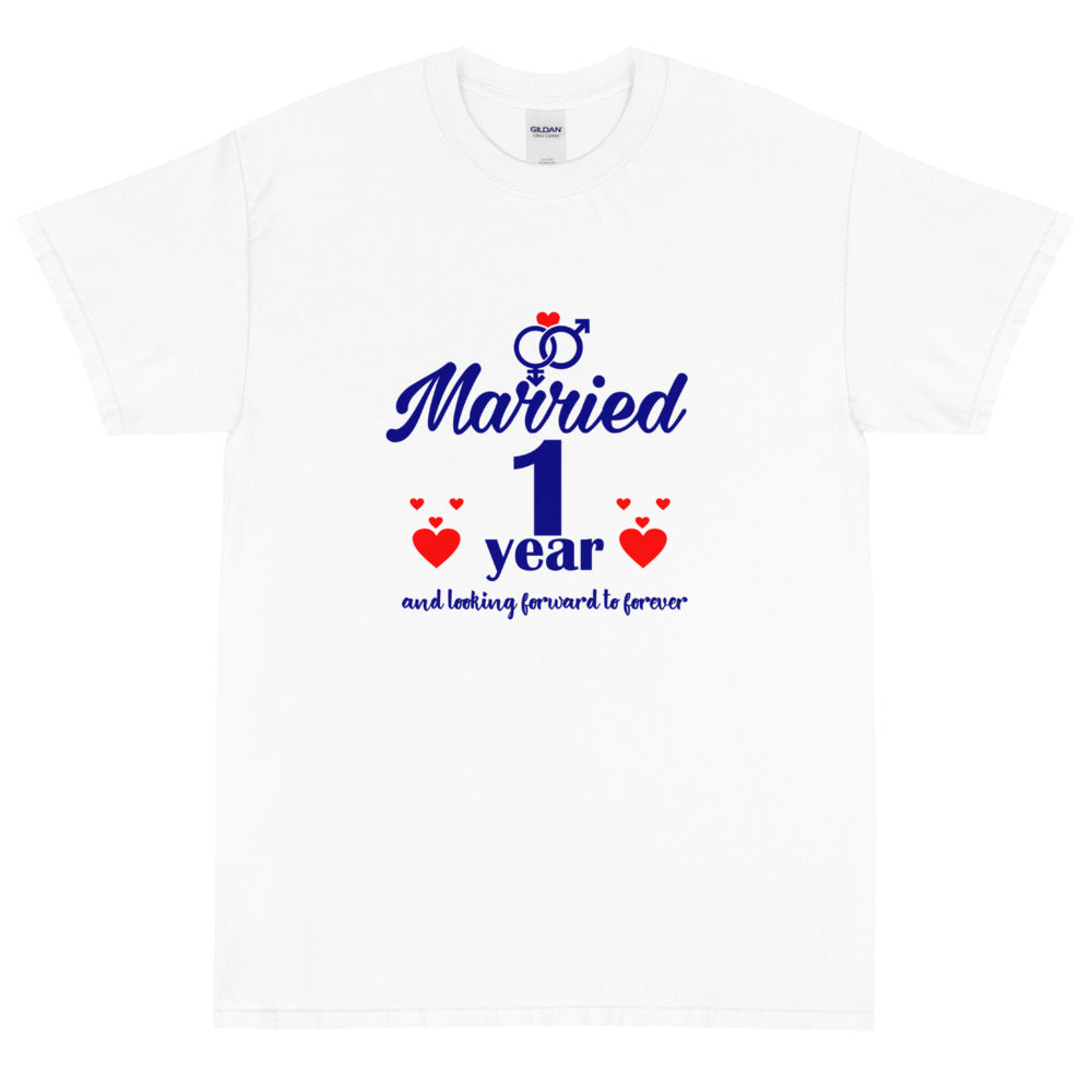 MARRIED 1YEAR Short Sleeve T-Shirt